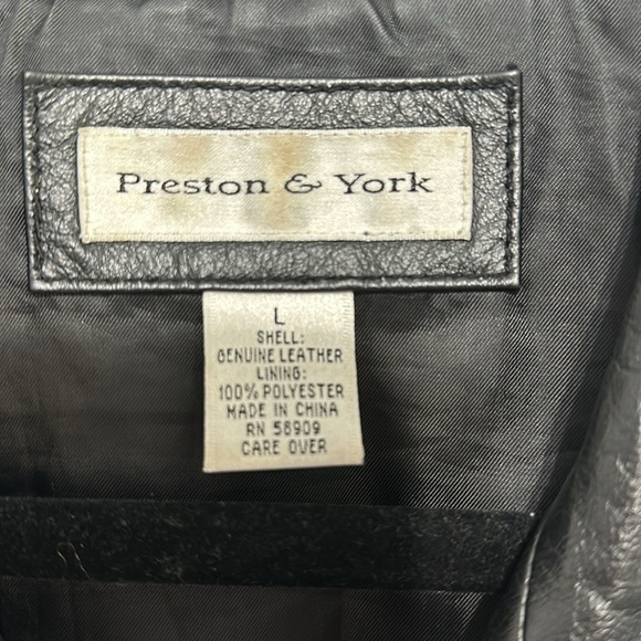 Preston&York black leather jacket​ - Picture 3 of 4